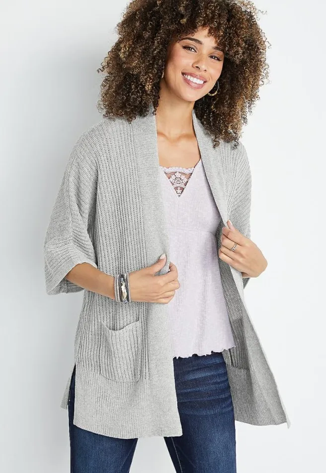 Gray Oversized Duster Cardigan Women Maurices Tops
