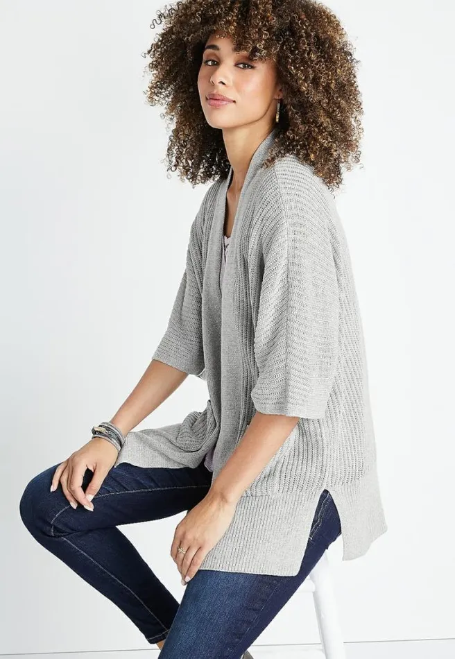 Gray Oversized Duster Cardigan Women Maurices Tops