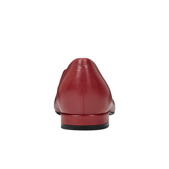 Gunner Pointed Toe Flat Red Leather Women Loafers and Flats Marc Fisher