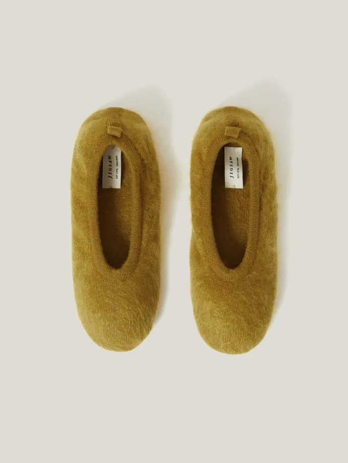 Halo Cashmere Slipper Green Women Jigsaw Knitwear and Cashmere