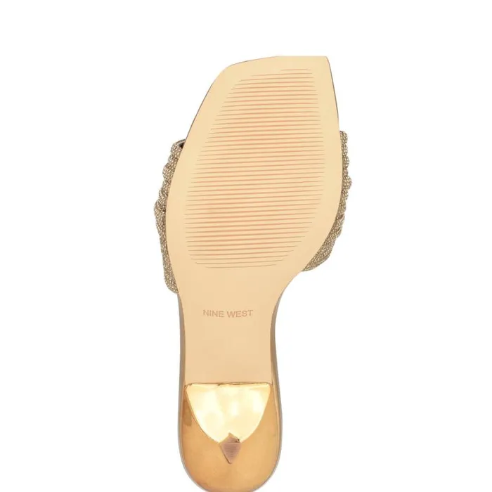 Harbor Heeled Slide Sandals Platino Women Nine West Heels Harbor Heeled Slide Sandals Platino Women Nine West Heels