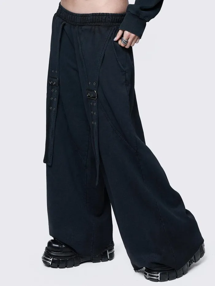 Hard Black Wash Sweatpants Women Minga London Bottoms