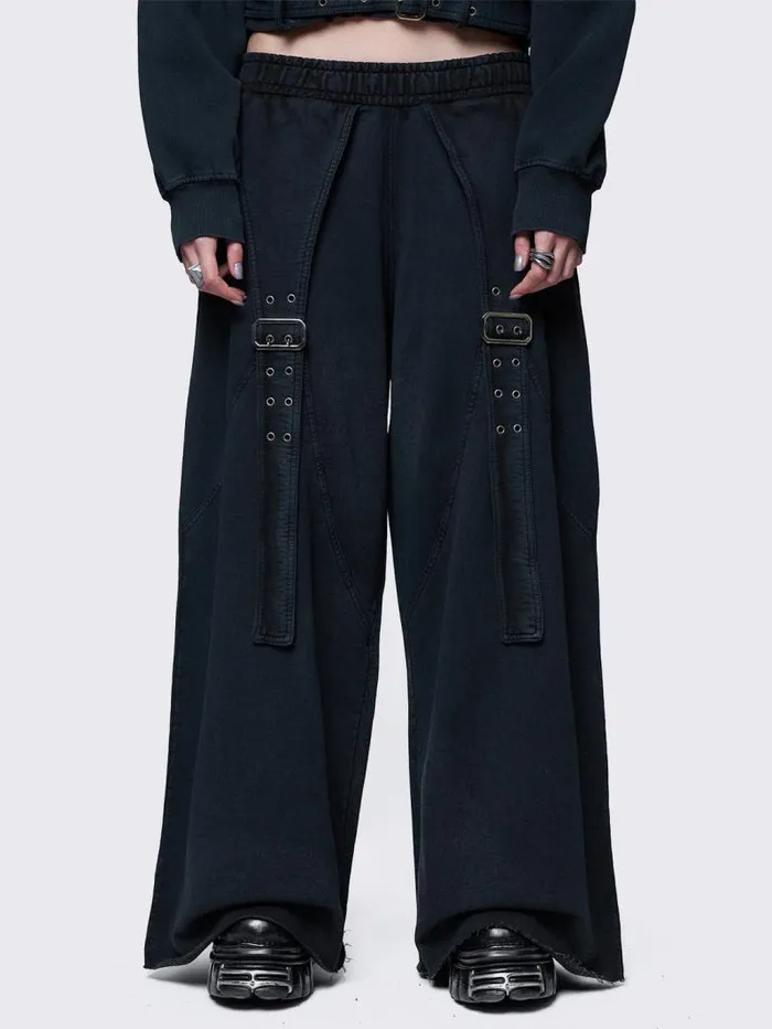 Hard Black Wash Sweatpants Women Minga London Bottoms