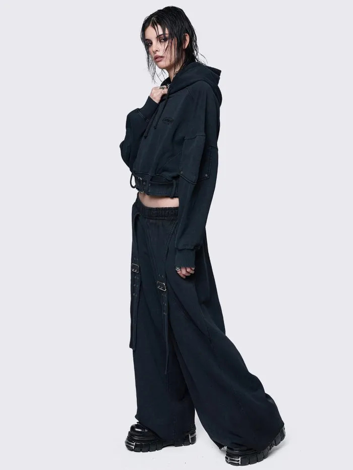 Hard Black Wash Sweatpants Women Minga London Bottoms