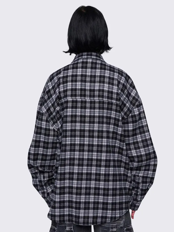 Harper Black Plaid Shirt Women Minga London Tops and TShirts