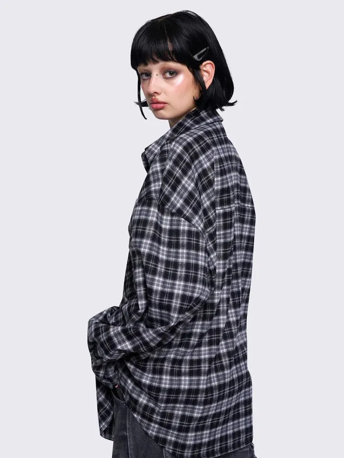 Harper Black Plaid Shirt Women Minga London Tops and TShirts