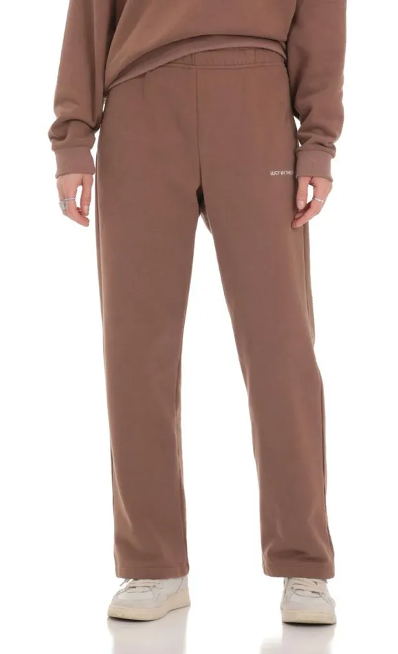 Heart Pocket Sweatpants Brown Women LUCY IN THE SKY Loungewear Heart Pocket Sweatpants Brown Women LUCY IN THE SKY Loungewear