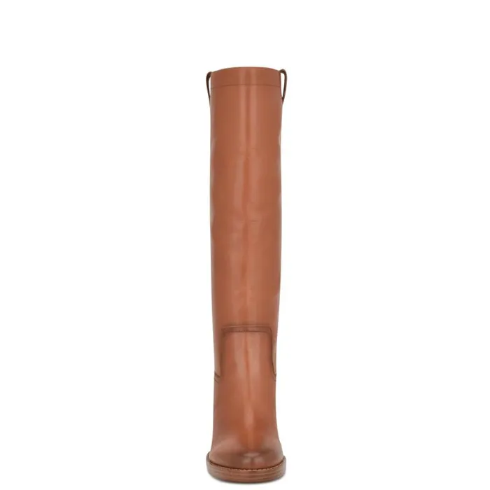 Hecee Block Heel Tailored Boots Brown Leather Women Nine West Boots and Booties Hecee Block Heel Tailored Boots Brown Leather Women Nine West Boots and Booties