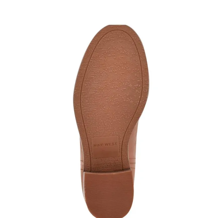 Hecee Block Heel Tailored Boots Brown Leather Women Nine West Boots and Booties Hecee Block Heel Tailored Boots Brown Leather Women Nine West Boots and Booties