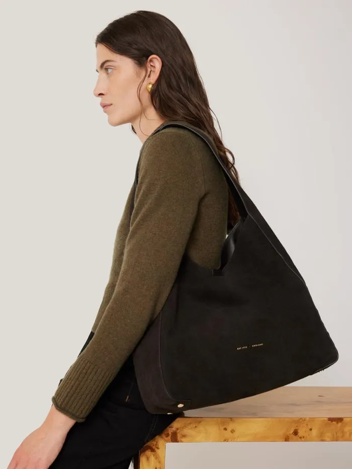 Heckfield Suede Tote Chocolate Women Jigsaw Bags