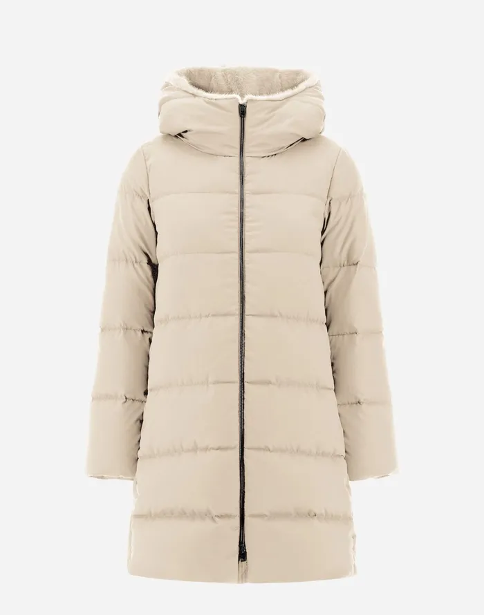 Herno ASHAPE JACKET IN ARENDELLE AND NEW LADY FAUX FUR Light Beige Women AShape