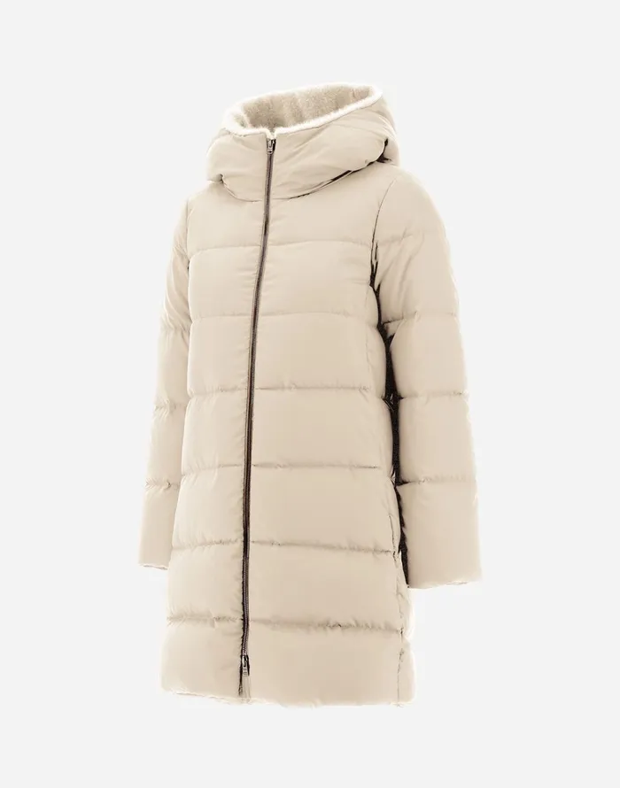 Herno ASHAPE JACKET IN ARENDELLE AND NEW LADY FAUX FUR Light Beige Women AShape