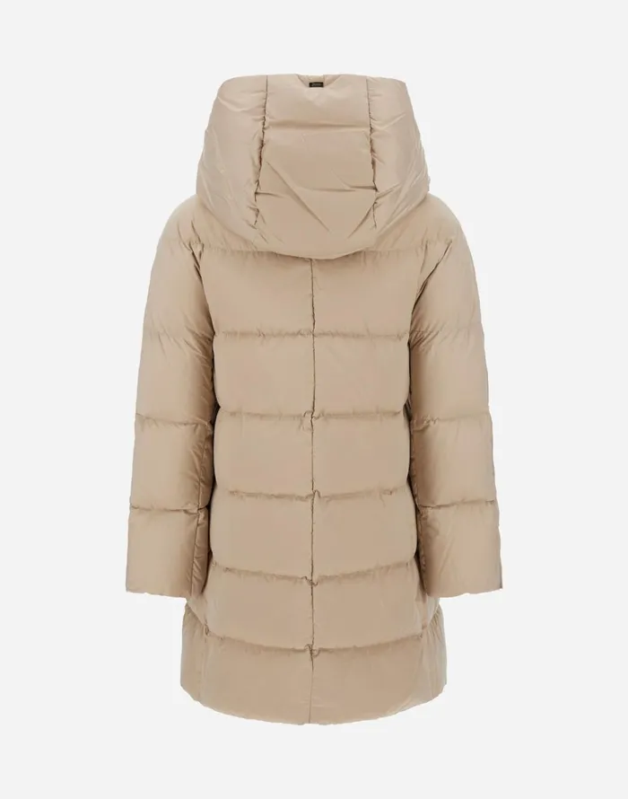 Herno ASHAPE JACKET IN SATIN Chantilly Women Long Down Jackets