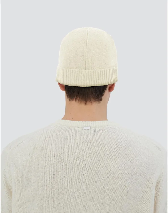 Herno BEANIE IN INFINITY BASIC Cream Men Hats