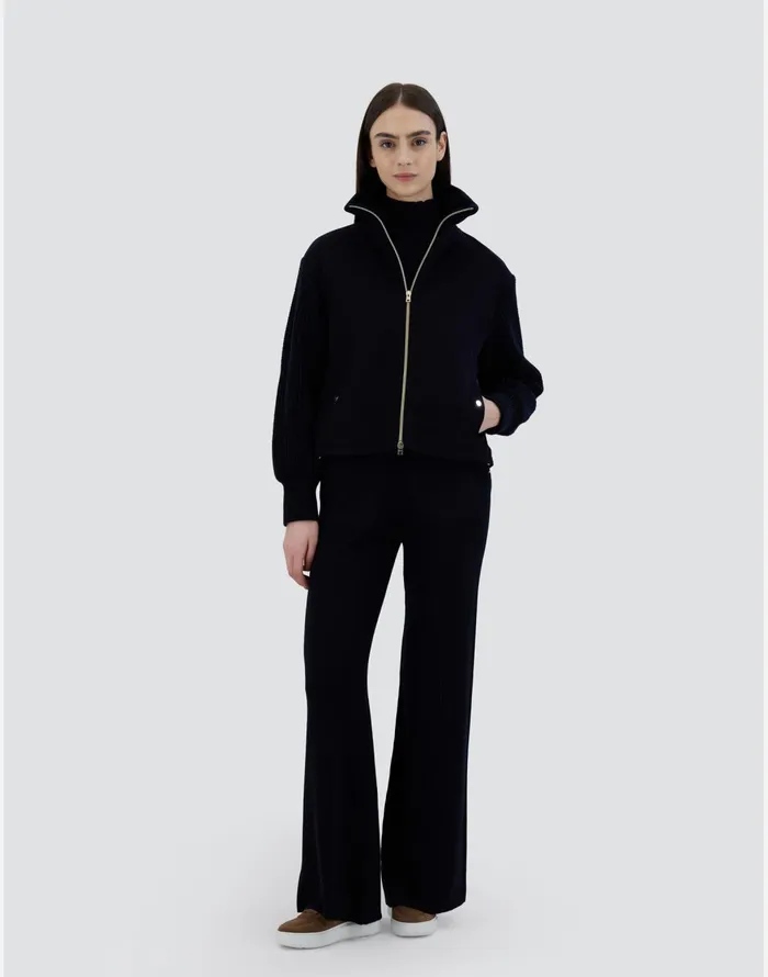 Herno BOMBER JACKET IN CASHMERE Dark Blue Women Bomber