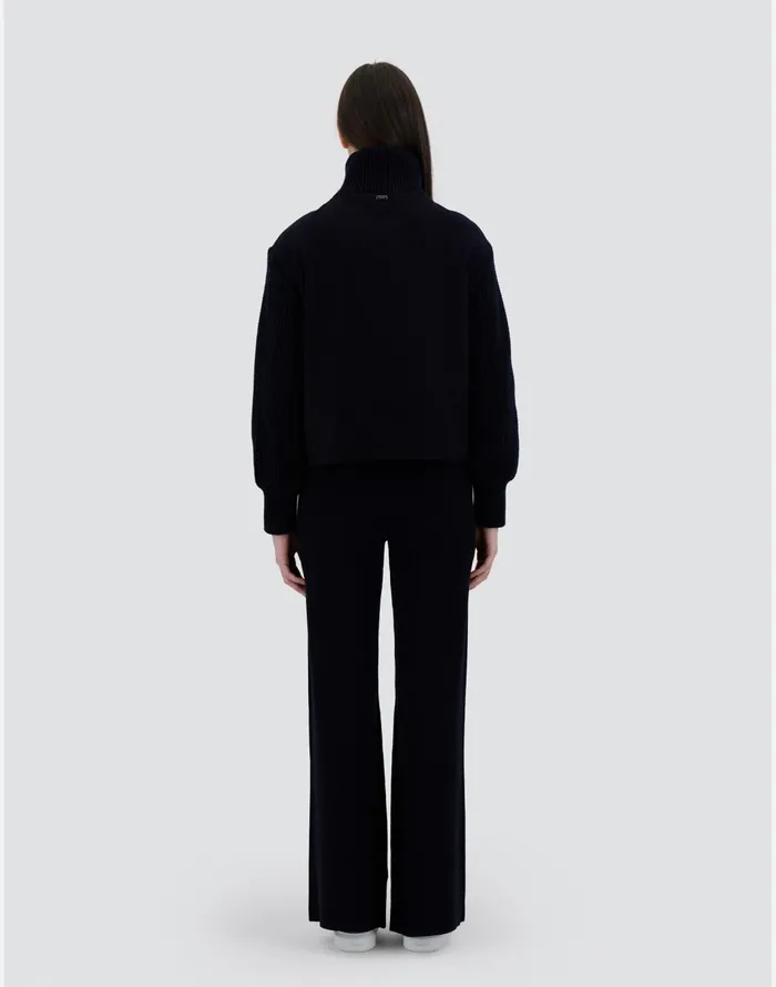 Herno BOMBER JACKET IN CASHMERE Dark Blue Women Bomber