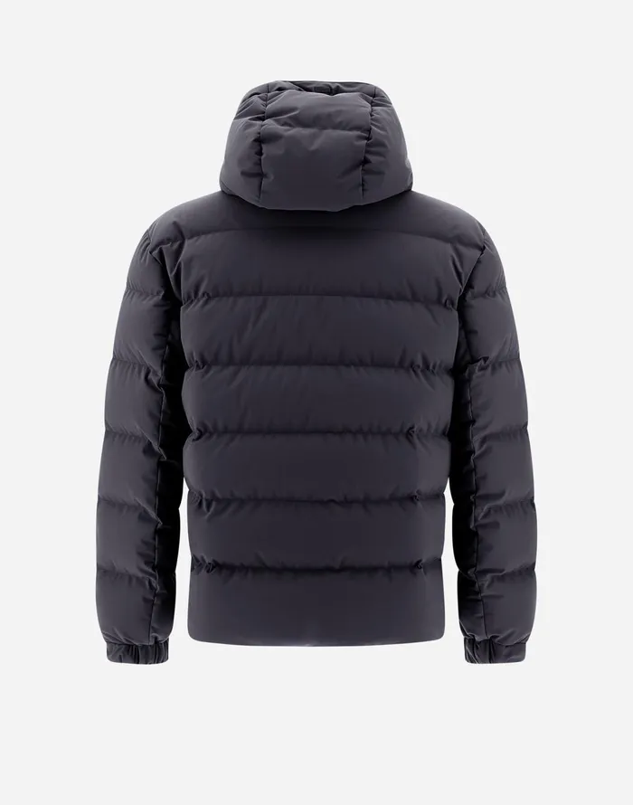 Herno BOMBER JACKET IN STRETCH SWEATER Black Men Bomber