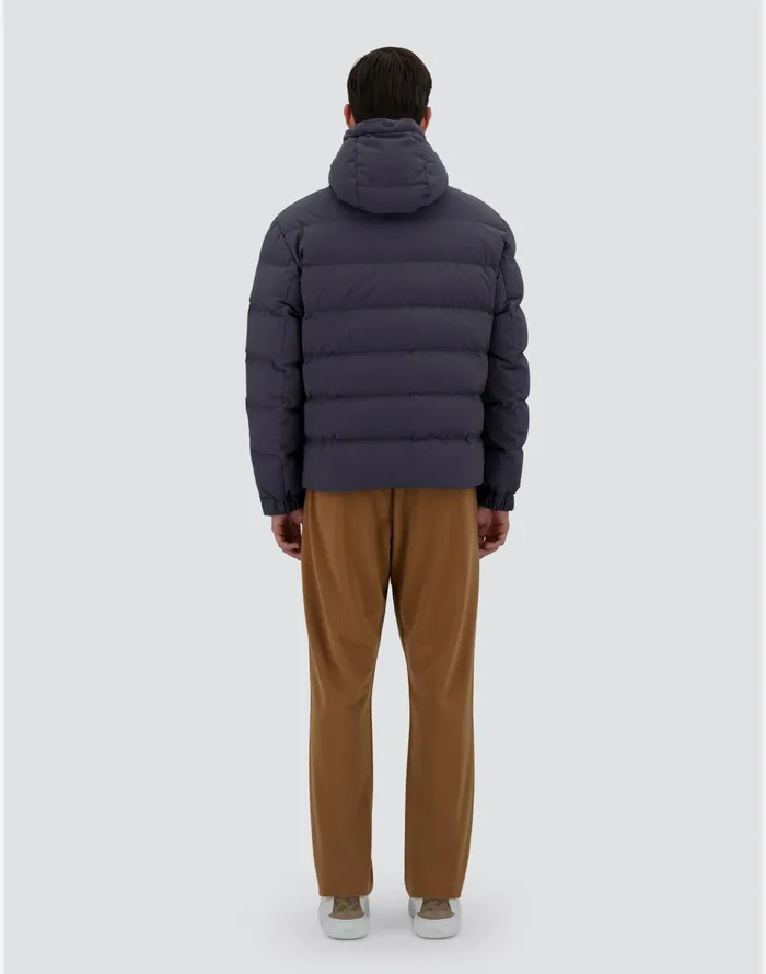 Herno BOMBER JACKET IN STRETCH SWEATER Black Men Bomber