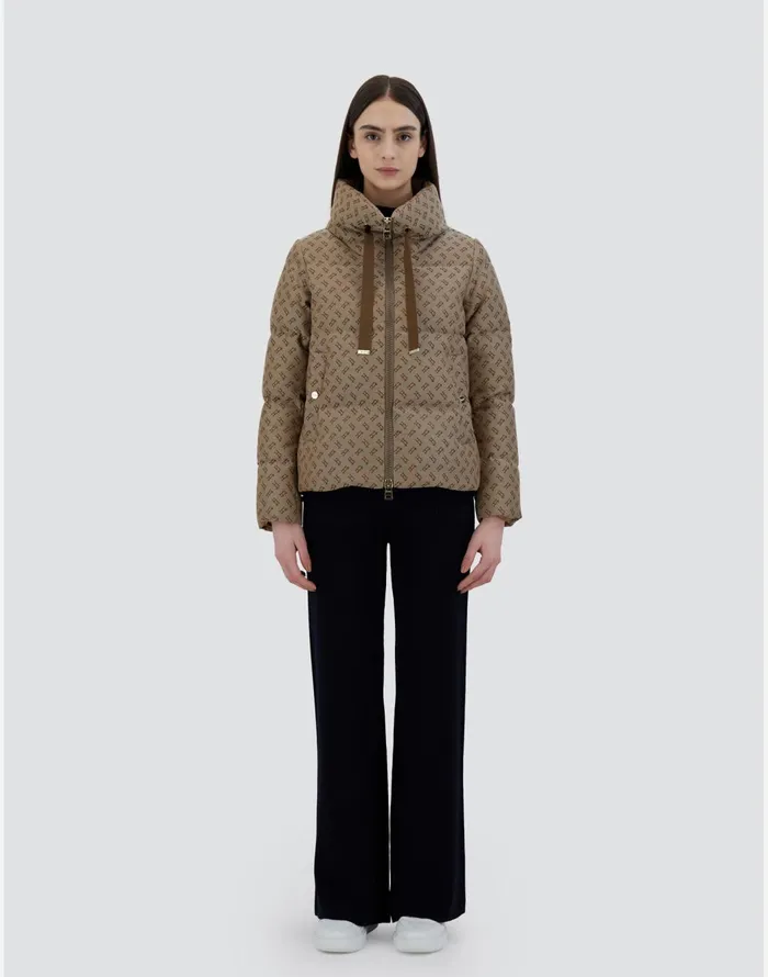 Herno CAPE IN MONOGRAM Camel Women Capes