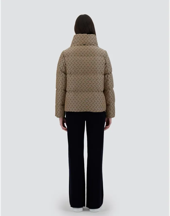Herno CAPE IN MONOGRAM Camel Women Capes