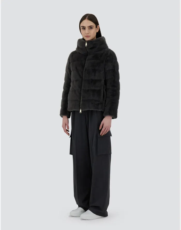 Herno CAPE IN NEW LADY FAUX FUR Grey Women Capes