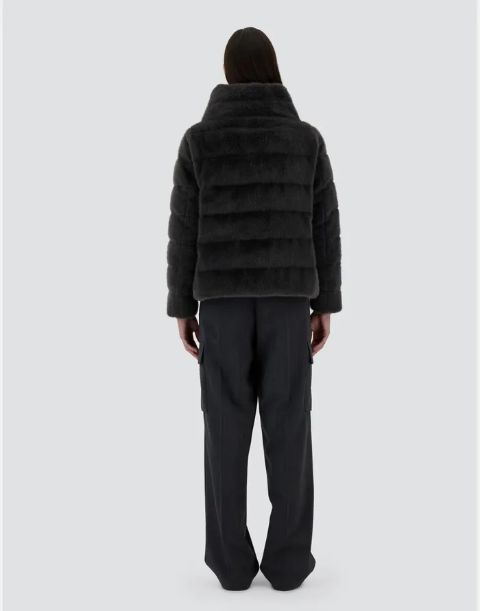 Herno CAPE IN NEW LADY FAUX FUR Grey Women Capes