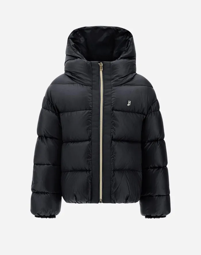 Herno CAPE IN NYLONULTRALIGHT Black Kids Clothing