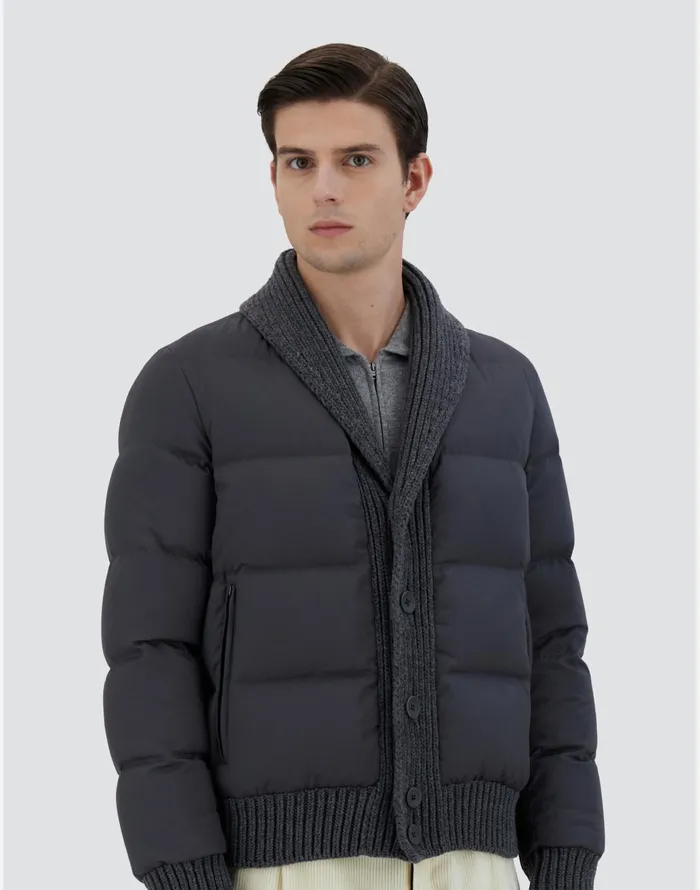 Herno CARDIGAN IN ARENDELLEKNIT Iron Men Parka and Jackets