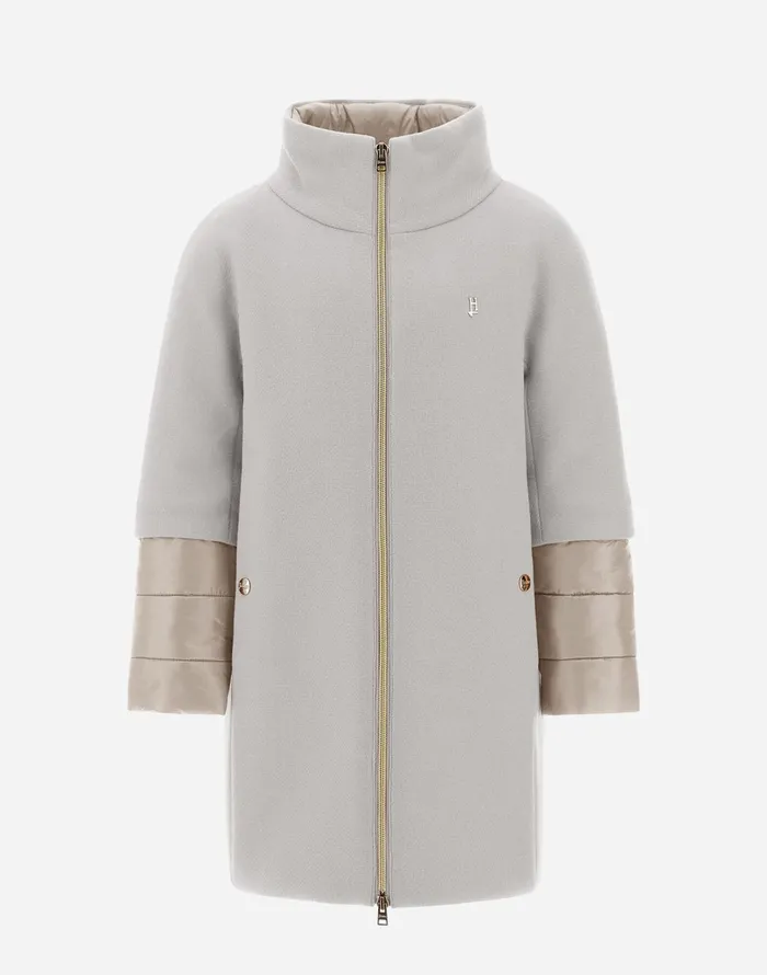 Herno COAT IN ECOWOOL AND NYLON ULTRALIGHT Chantilly Kids Clothing