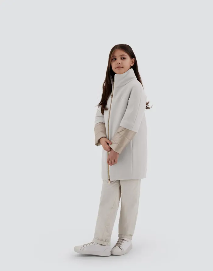 Herno COAT IN ECOWOOL AND NYLON ULTRALIGHT Chantilly Kids Clothing