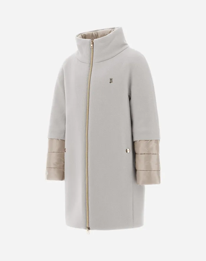 Herno COAT IN ECOWOOL AND NYLON ULTRALIGHT Chantilly Kids Clothing