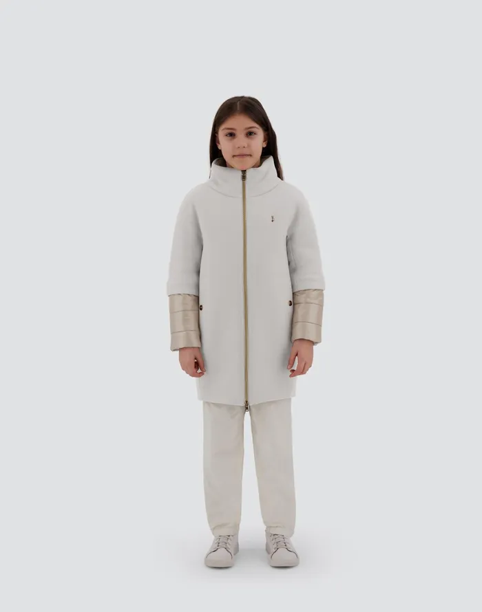 Herno COAT IN ECOWOOL AND NYLON ULTRALIGHT Chantilly Kids Clothing