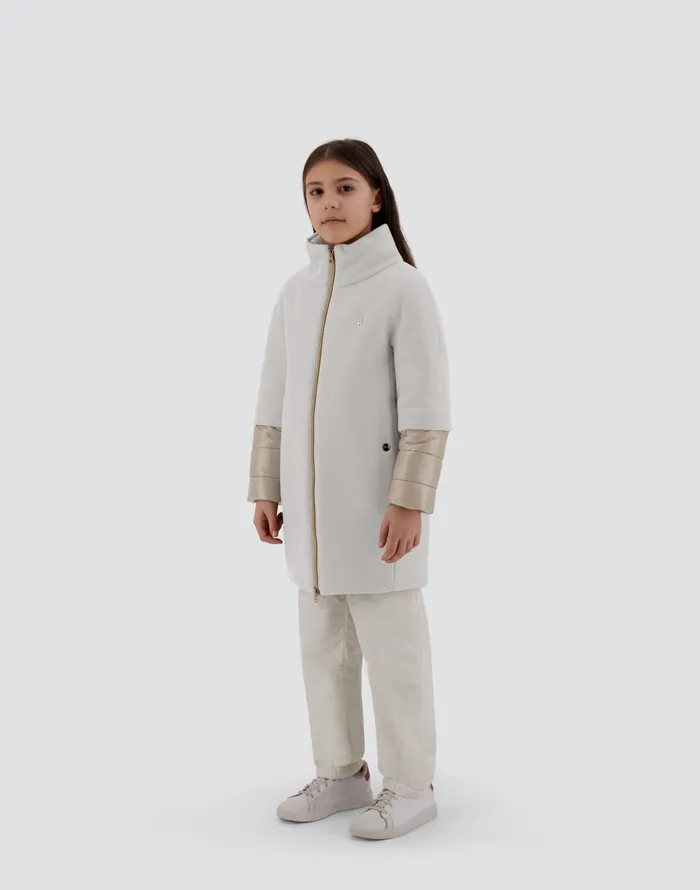 Herno COAT IN ECOWOOL AND NYLON ULTRALIGHT Chantilly Kids Clothing