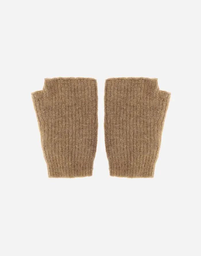 Herno GLOVES IN PLAINALPACA WOOL Earthenware Women Sleeves and Gloves