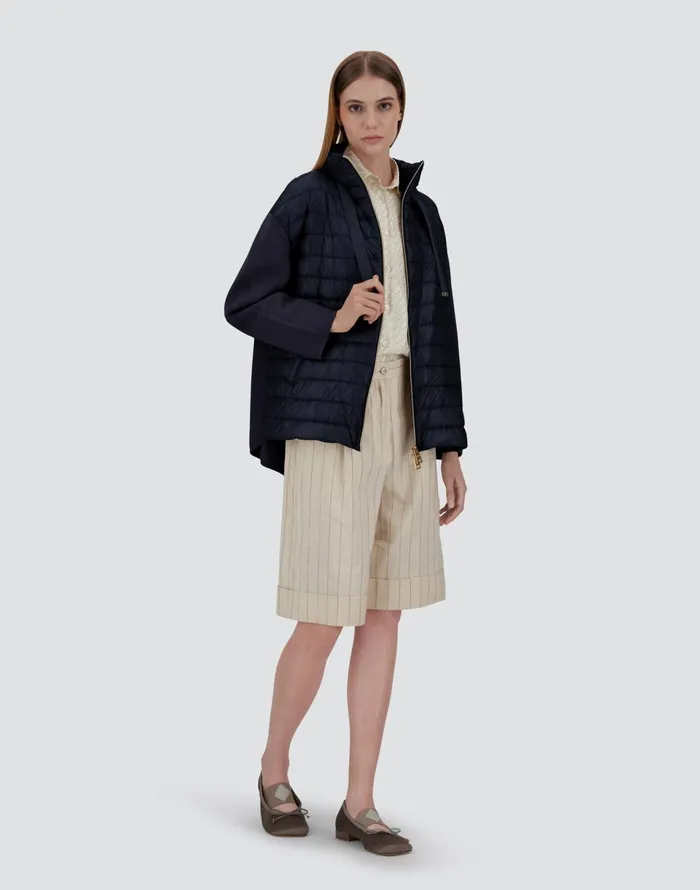 Herno JACKET IN ETERNAL COTTON AND NYLON ULTRALIGHT Blu Navy Women Parka and Jackets