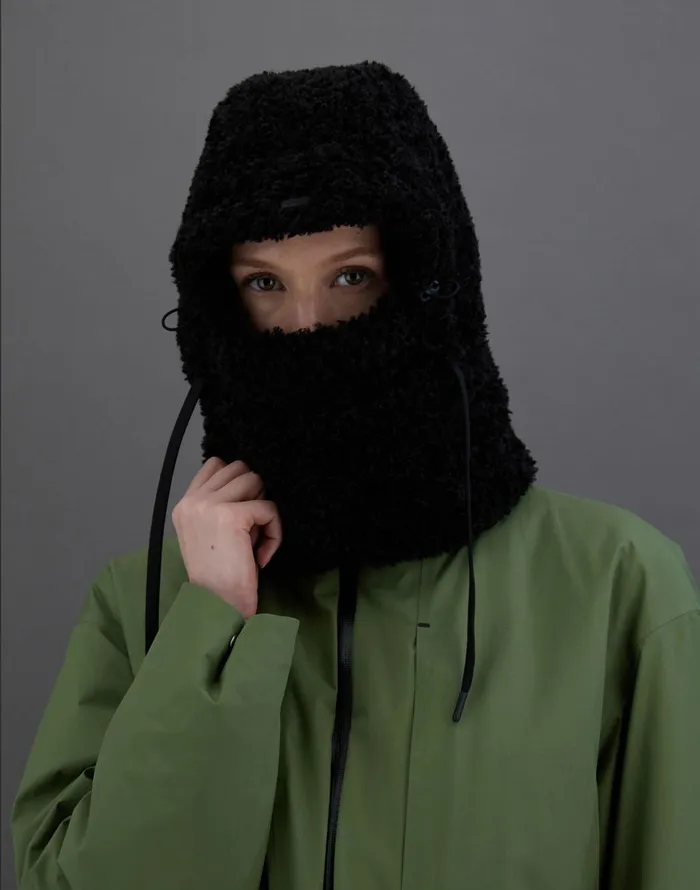 Herno LAMINAR HOOD IN COMFORT SHERPA Black Women Hats