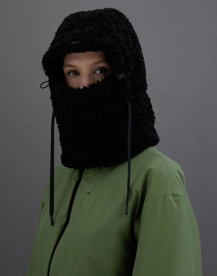 Herno LAMINAR HOOD IN COMFORT SHERPA Black Women Hats