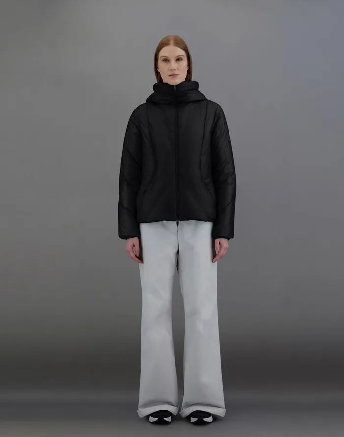 Herno LAMINAR JACKET IN TRANSLUCENT RIPSTOP Black Women Laminar Down Jackets