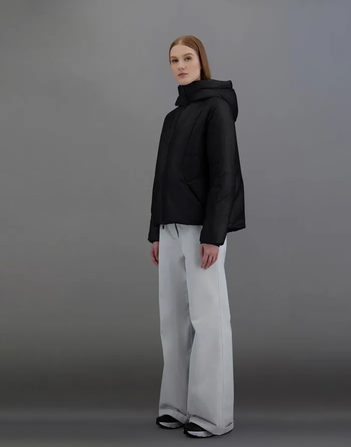 Herno LAMINAR JACKET IN TRANSLUCENT RIPSTOP Black Women Laminar Down Jackets