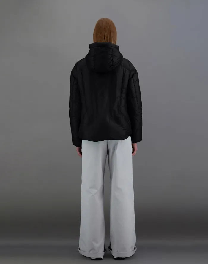 Herno LAMINAR JACKET IN TRANSLUCENT RIPSTOP Black Women Laminar Down Jackets