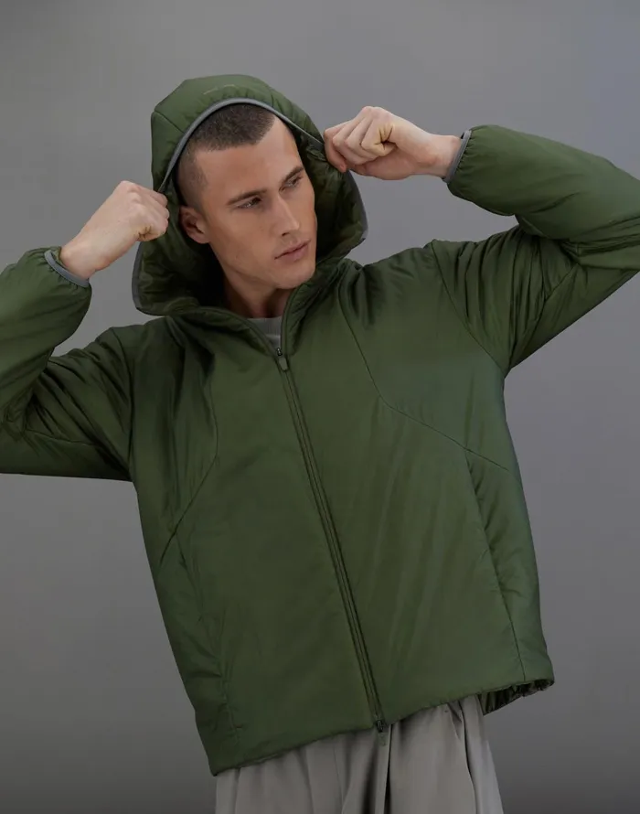Herno LAMINAR JACKET IN TRANSLUCENT RIPSTOP Olive Green Men Bomber