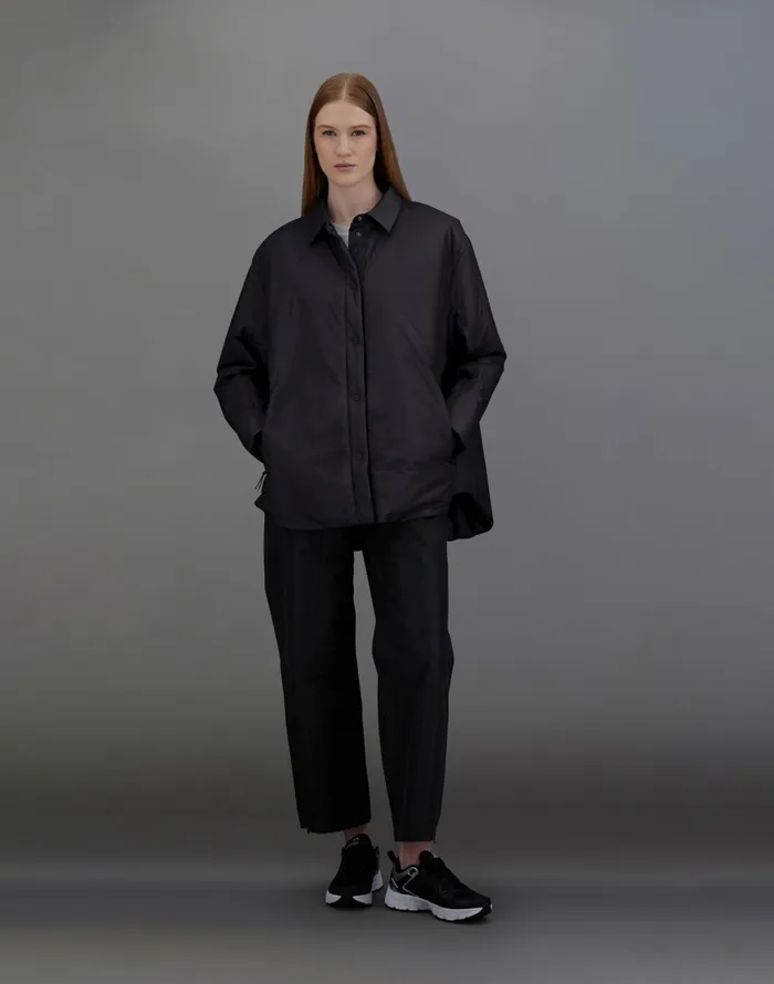Herno LAMINAR OVERSHIRT IN TRANSLUCENT RIPSTOP Black Women Shirts