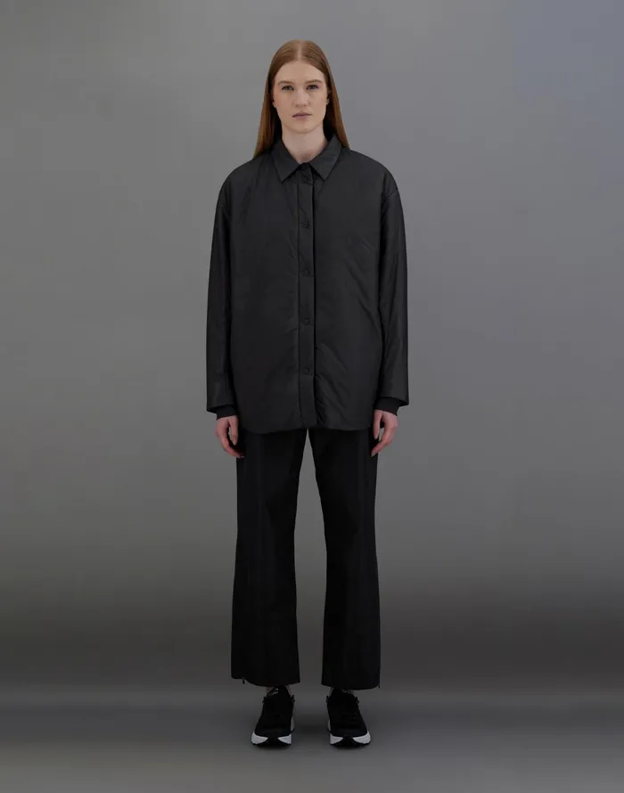 Herno LAMINAR OVERSHIRT IN TRANSLUCENT RIPSTOP Black Women Shirts