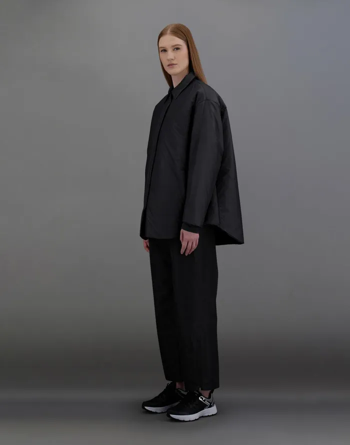 Herno LAMINAR OVERSHIRT IN TRANSLUCENT RIPSTOP Black Women Shirts