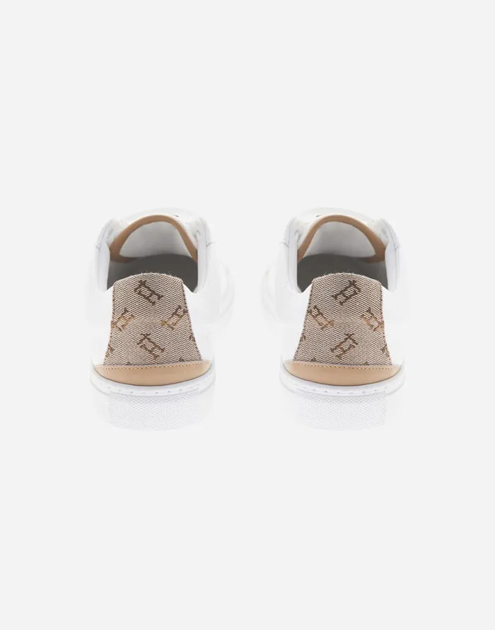 Herno LEATHER TRAINERS Whitebeige Women Shoes