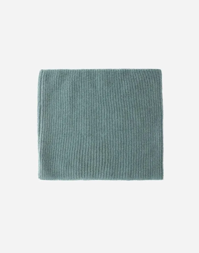 Herno NECK WARMER IN PLAINALPACA WOOL Green Women Scarves
