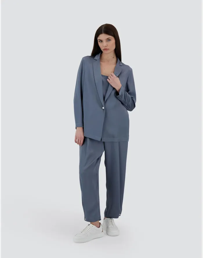 Herno RESORT BLAZER IN SATIN EFFECT Denim Women Blazers