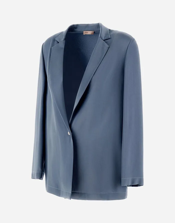 Herno RESORT BLAZER IN SATIN EFFECT Denim Women Blazers