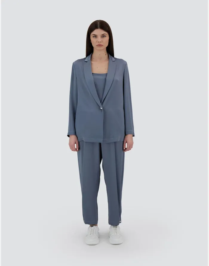 Herno RESORT BLAZER IN SATIN EFFECT Denim Women Blazers