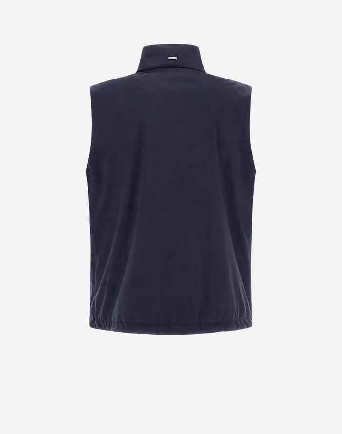 Herno RESORT GILET IN SUEDE EFFECT Resort Blue Men Vests
